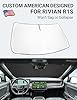 Proadsy Windshield Sun Shade for Rivian R1S 2022-2025 2026 4-Layer Foldable Front Sunshade Protector Sun Visor Blocks UV Rays Keep Car Cooler #1
