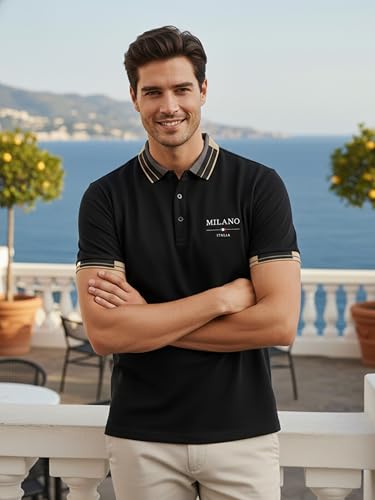 Image of VastraVibes Men's Polo T Shirt | Smart Casual Stylish Top | Slim Fit Trendy Wear | Travel Office Party | Premium Men's Fashion