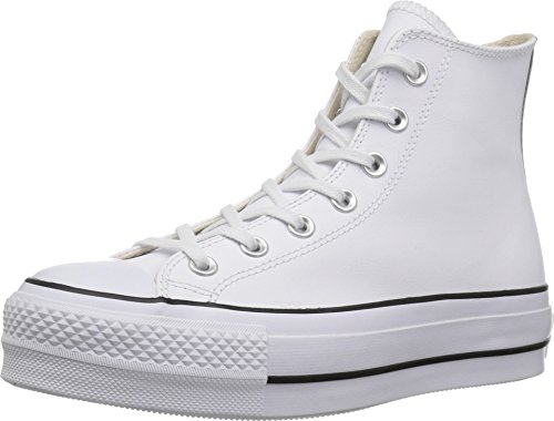 Image of Converse All Star Lift Hi Black White Leather - 6 UK
