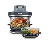 Ninja Crispi Pro 6-in-1 5.7L Countertop Glass Air Fryer, Cyberspace, AS101BLANZ