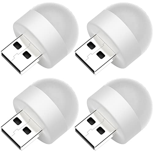 Tclouda 4 Pcs Usb Led Night Light,Stylish And Convenient Mini Night Light, Rgb Portable Ambient Lamp, Ldeal For Computers,Portable Power Supplies,Cars,And Other Usb Ports,Warm Light #TOP13