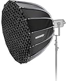NEEWER Basics Softbox Parabolique Monture Bowens, 47' Soft Box à Dégagement Rapide Diffuseur de Lumière/Grille/Sac Compatible avec Godox Compatible avec Aputure 600d Studio Vidéo Éclairage, NS39P
