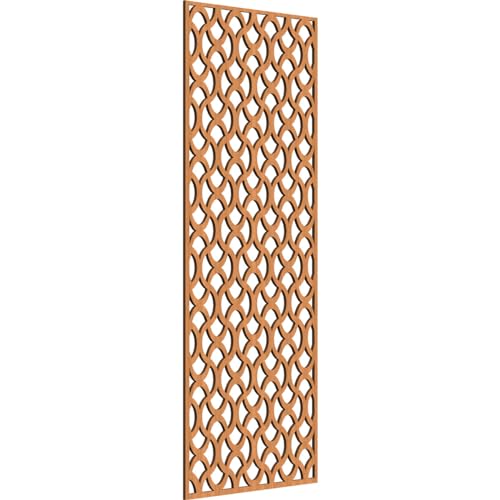 Image of Resort Decorative Pierced Fretwork Wood Wall Panels, 19 3 /8 inchW x 49 3 /8 inchH x 1 /4 inchT, Cherry
