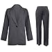 Business Casual Outfits for Women Professional Pant Suits 2 Piece Office Outfit Work Blazer Set Women Dressy Suit Wide Leg Pants Set Fashion Outfits Dark Gray