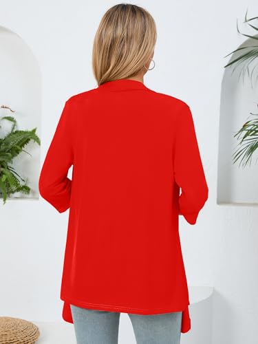 Image of Women's Lightweight Open Front Cardigans Casual Soft Drape Spring Summer Fall Cardigan S-3XL