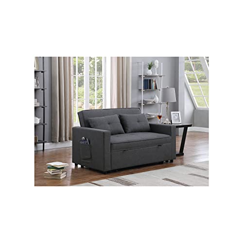 Lilola Home Zoey Love Seats, Dark Gray #TOP1