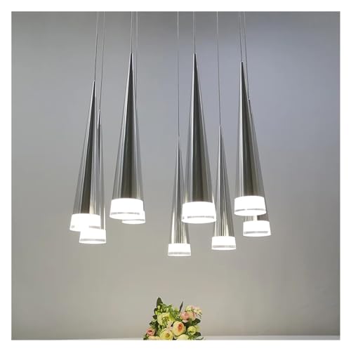 Lampe suspendue EPIFANIA luminaire led conique pour éclairer une table de salon