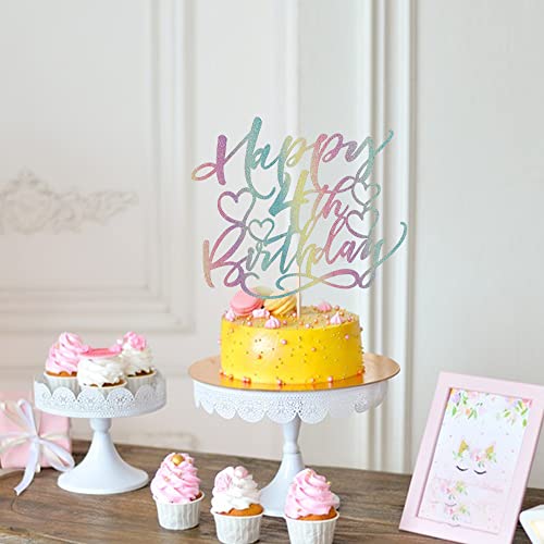 Color Flash Happy 4Th Birthday Cake Topper Boys And Girls Happy Birthday Cake Topper Children's Party Cake Decorations #TOP5