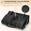 RAINSMORE Messenger Bag Leather Laptop Bag 17.3 Inch Vintage Briefcase for Men Waterproof Satchel Shoulder Bag for Work Office Business College Black #3