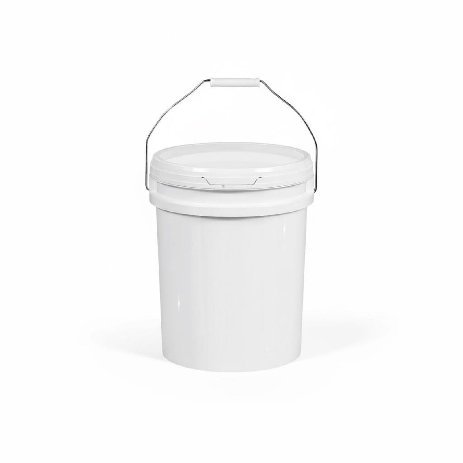Long-Lasting PP Material Industrial Plastic Pail with Handle Reusable Pail with Handle Reinforced Design Heavy Duty Storage Pail Easy to Clean for Painting, Fishing, White, 20L-image-16