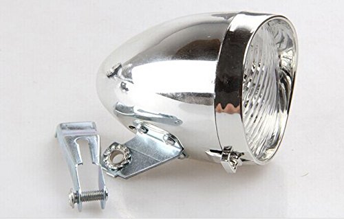 Chrome 3 Led Bicycle Bike Visor Bullet Headlamp Headlight Front/Tail Light New #TOP3