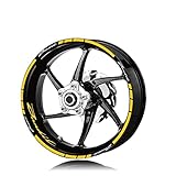 Motorrad-Radstreifen-Aufkleber sehen toll aus und decken vorhandene Kratzer ab und verhindern so, dass die Felge Ihres Motorrads abrieb, reißt und mehr. Sie verdienen ein so stilvolles und luxuriöses Dekor.