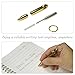 YEEMO Mini Brass Bolt Action Pen with Keychain, Handmade EDC Pocket Pen, 76 mm with 2 Replacement Refills & Gift Box (Gold)