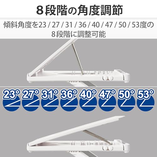 Base para Laptop Plegable ELECOM PCA-LTSH8WH Blanca miniatura 4