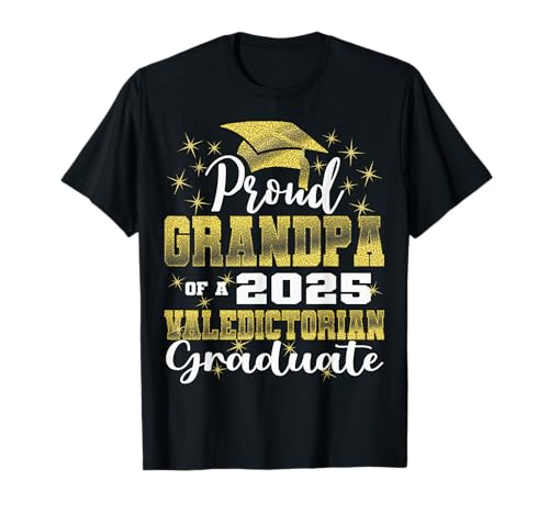 Orgulloso abuelo de 2025 Valedictorian Class 2025 Graduado Camiseta