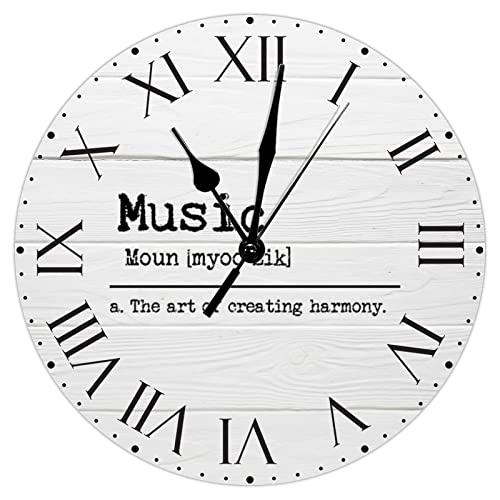 PVC-Wall-Clock-Music-Definition-Hanging-Clock-Primitive-Quotes-Roman-Numerals-Clock-10in-Typography-Wall-Art-Battery-Operated-Large-Wall-Clock-for-Living-Room-Bedroom-Office-Kitchen-Decor PVC Wall Clock Music Definition Hanging Clock Primitive Quotes Roman Numerals Clock 10in Typography Wall Art Battery Operated Large Wall Clock for Living Room Bedroom Office Kitchen Decor