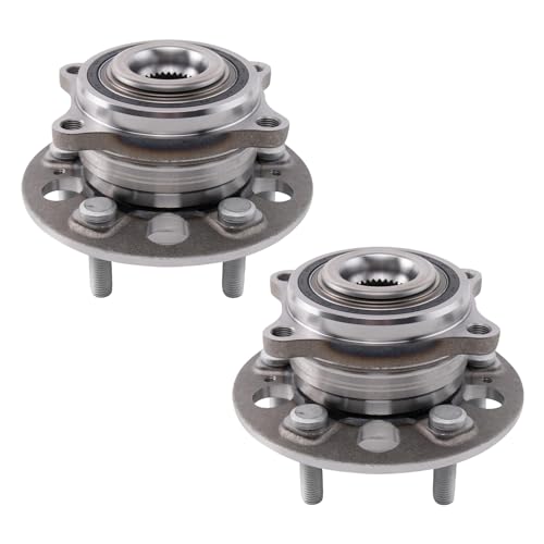 Image of TRQ Left and Right Wheel Bearing and Hub Assembly Set 2 Piece Compatible with 2019-2022 Genesis G70 2019-2022 G70 AWD 2018-2019 Kia Stinger 2018-2019 Stinger AWD
