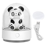  Luz de noche de aromaterapia creativa, lámpara de aprendizaje para niños recargable por usd, lámpara de panda de protección ocular para leer, trabajar y estudiar, con lámpara de esterilización(blanco)