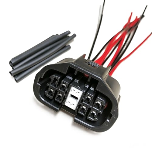 BunnyVibe Headlight Wiring Harness Compatible with Mazda 6 12-Pin Main Plug Connector Cable Housing Replacement for Headlamp Assembly Electrical Connection