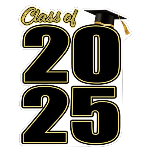 Image of Best Die Cut Congratulations Class of 2025 Graduation Auto Decal Bumper Sticker Vinyl Decal for Car Truck Van RV SUV Window Laptop
