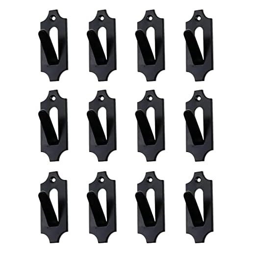 Merkaunis 12 Pcs European Mount Skull Hanger Metal Deer Skull Mount European Deer Mount Skull Mount Hanger for Deer Mule Antelope Deer Skull and Small Game Animals, Complete with Screws,Black