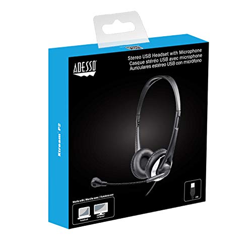 Casque stéréo USB Adesso XTREAM P2 avec microphone pour ordinateur - 6