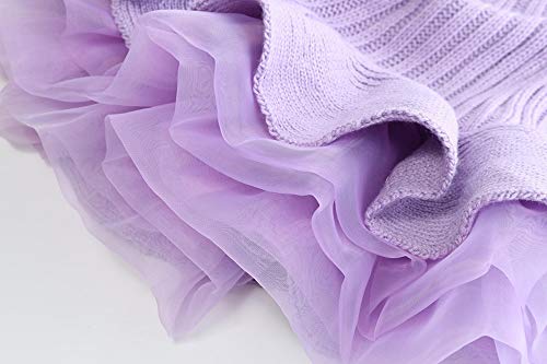 Image of Girl's Winter Sweater Tutu Dress Cable Knit Long Sweaters for Toddler Girl