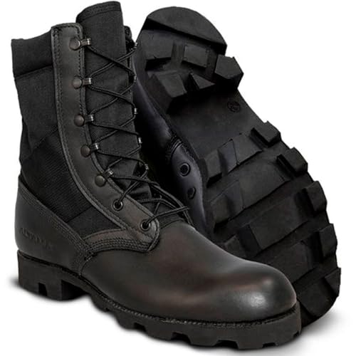 Altama Unisex Jungle PX 10.5' Boots | Rugged Lightweight Full Grain Leather Boots with L-Protection Board & Gusseted Tongue, Black, Size: 10, Width: R