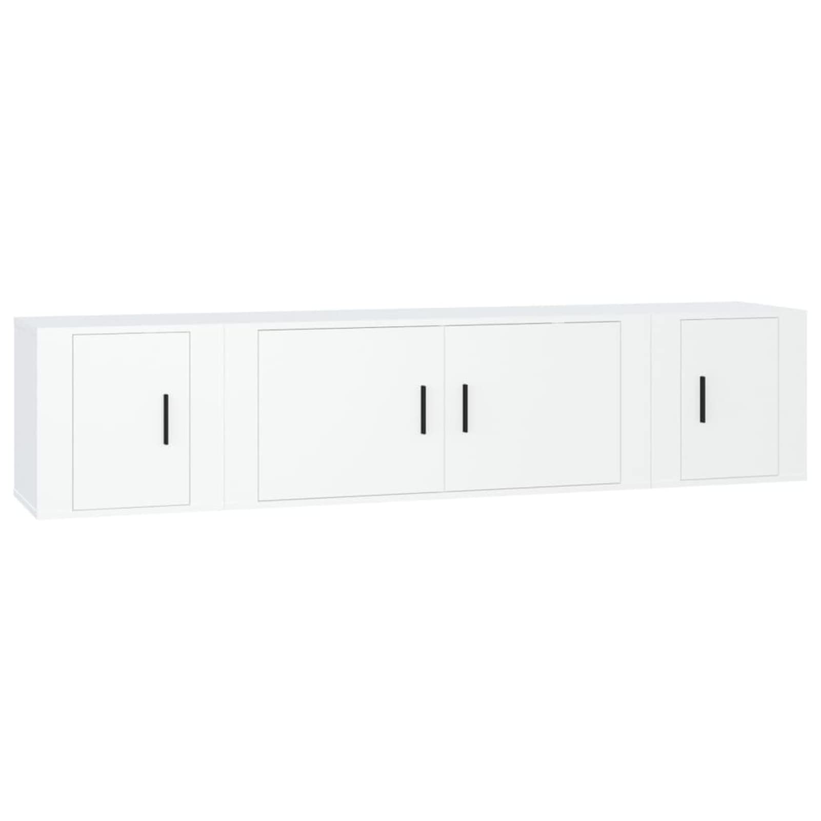 Set de Muebles de TV 3 Piezas Madera contrachapada Blanco, Mueble TV, Mueble Salon, Mueble TV Salon, Mueble Television, Dormitorio Juvenil Completo 3188414