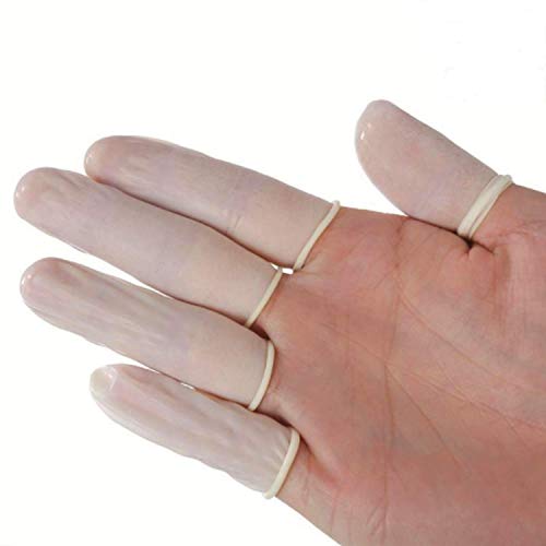 Medium Latex Finger Cots Anti Static Rubber Fingertip Protective Finger Cots For Electronic Repair, Handmade Apply, 444 Pcs #TOP4