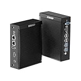 Fonctionnement Silencieux avec Travail Continu 7×24h: STRHIGP Small PC est doté d'un corps en aluminium entièrement fermé et d'une fanless conception, ce qui permet d'obtenir un bruit nul et une dissipation efficace de la chaleur. Il prend en charge la Auto Power On et peut fonctionner 7×24h sans interruption pour améliorer l'efficacité. Avec ses excellentes performances et sa polyvalence, c'est un choix idéal pour le divertissement à domicile, le bureau et les applications commerciales