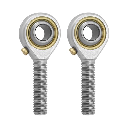 SG Store - SG Store Lot de 2 Roulements à Rotule Sphérique M8x1,25 Joint Rose POS8 Connecteur à Filetage Mâle à Droite Roulement à Joint Autolubrifié avec Contre-écrous