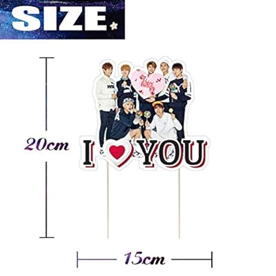 Buy Bts Cake Topper Birthday Decoration Party Supplies Cupcake Toppers For Girl I Love You 1 Count Online In Turkey B08lh3dwl5