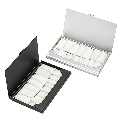 2 Pcs Metal Container for Zyn Ultra-Slim 0.3In Aluminum Metal Can for Zyn Caffeine Pouches ContainerAll-White Pouch Case Portable Pocket Holder for Men Women Case Only product thumbnail 10