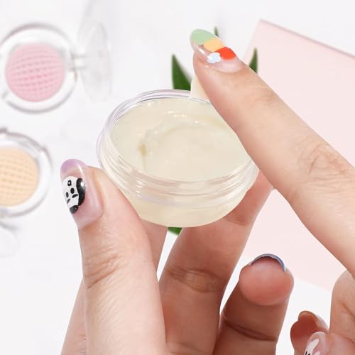 RONRONS Leak Proof Mini Travel Jars, Travel Containers for Creams with Lids and Labels, Travel Bottles Lip Balm Cosmetic for Jewelry Case Toiletries Moisturizer Plastic Small Jar 5 Pcs 10ml4