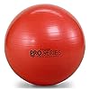 THERABAND Exercise Ball, Stability Ball with 55 cm Diameter for Athletes 5’1″ to 5’6″ Tall, Standard Fitness Ball for Posture, Balance, Yoga, Pilates, Core, & Rehab, Red