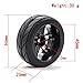 4pcs Hard Plastic 1/10 RC On-Road Solid Wheels and Tires 12mm Hex for HSP for Tamiya TT01 TT02 RC Drift Rally Car