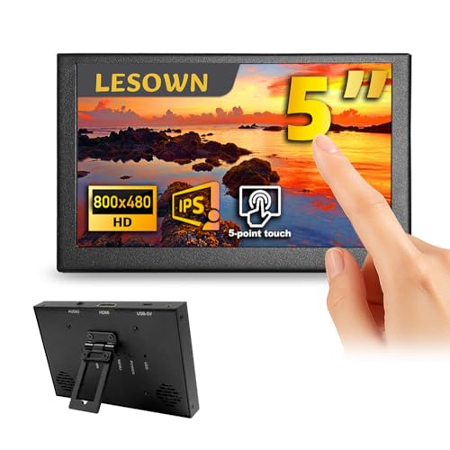 Image of 5 Inch Mini Touch Secondary Display Portable Monitor 800x480 USB HDMI IPS LCD Capacitive Touch Screen Tiny Monitor for PC Laptop Windows