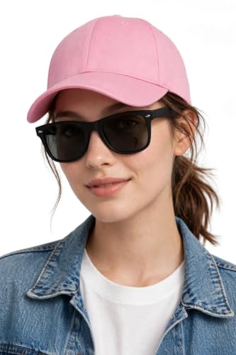 Image of Sunglass for Men Women Cap with Leather Patch, Casual Unisex Sports Hat, Adjustable Fit-Free Size-(Combo Sunglass Cap)