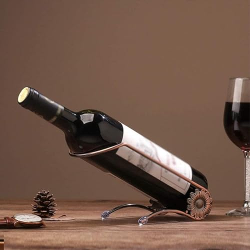Soporte para botellas de vino de metal 21x12x10cm miniatura 4