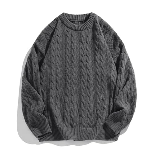 Men’S Wool Blend Plush Lined Thick Pullover Sweater Casual Geometric Pattern Long Sleeve Knit Jumper Tops4