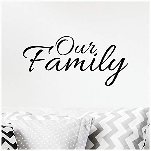 (A) Our family vinyl lettering wall decal sticker (10