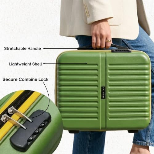 Image of VALMORE Valmore AeroVault 13 Hardshell Laptop Bag for 13-Inch MacBook, Polycarbonate Hard Case with Lock, Premium Cushioned Interior, Trolley Sleeve