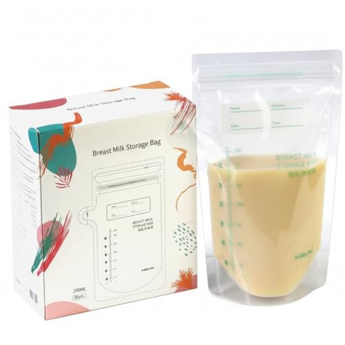 Image of Safe-O-Kid (Pack of 30) Breast Milk Storage Bags - 200Ml, BPA-Free, Leak-Proof, Disposable Freezer Bags with Zip Lock for Safe Milk Storage & Breast Feeding