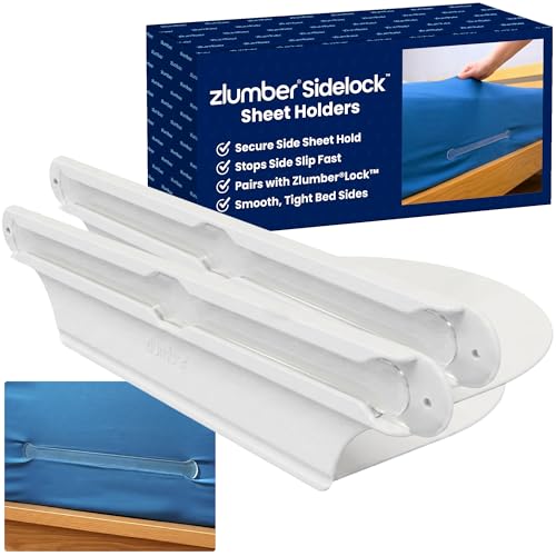 Zlumber Sidelock Bed Sheet Holder Side Sheet Holder for Fitted Sheets Helps Secure Loose Sheets on Mattress Sides