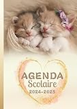 Agenda Scolaire: Chat, Chatons | 1 Page Par Jour | Étudiant, Lycée, Collège, Primaire, CP, CE1, CE2, CM1, CM2 Pour la Rentrée Scolaire | Pour Fille ou Garçon