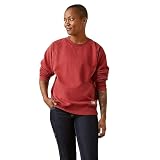 ARIAT WMS Rebar Wkmn Wshd Fce Swtsh Rd DHL Htr Sudadera, Brezo Dalia Roja, 3X para Mujer