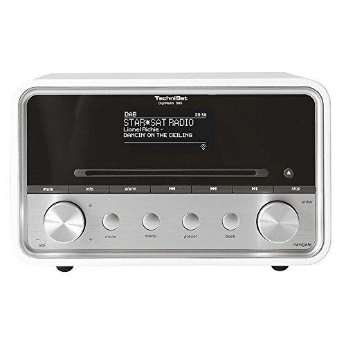 TechniSat DIGITRADIO 580 – Stereo DAB+ Internetradio (CD-Player, WLAN, LAN, DAB, UKW, Bluetooth, Spotify, USB, Wecker, Wifi Streaming, Equalizer, 2 x 10 Watt Lautsprecher) weiß