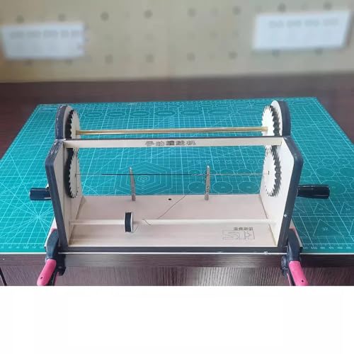 iDili DIY Manual Winding Machine Hobby Model Ship Tool Ropewalk for Standing Rigging Rope Making Model Kit