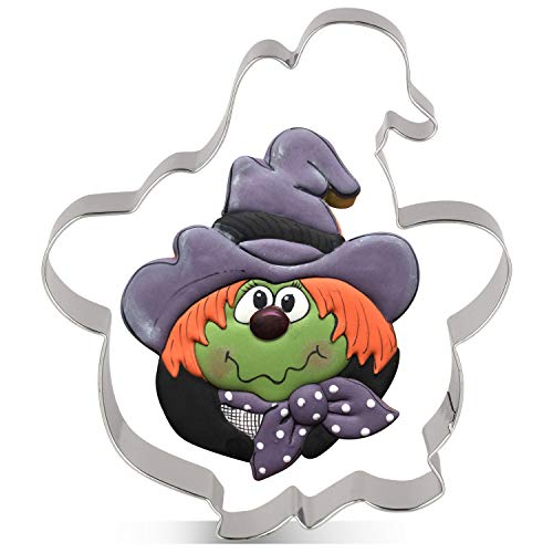LILIAO Halloween Female Zombie Cookie Cutter - 4.2 x 4.6 inches - Stainless Steel - By Janka